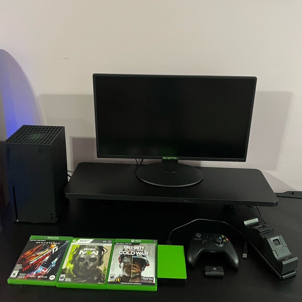 Xbox Series X with Spectre monitor and accessories